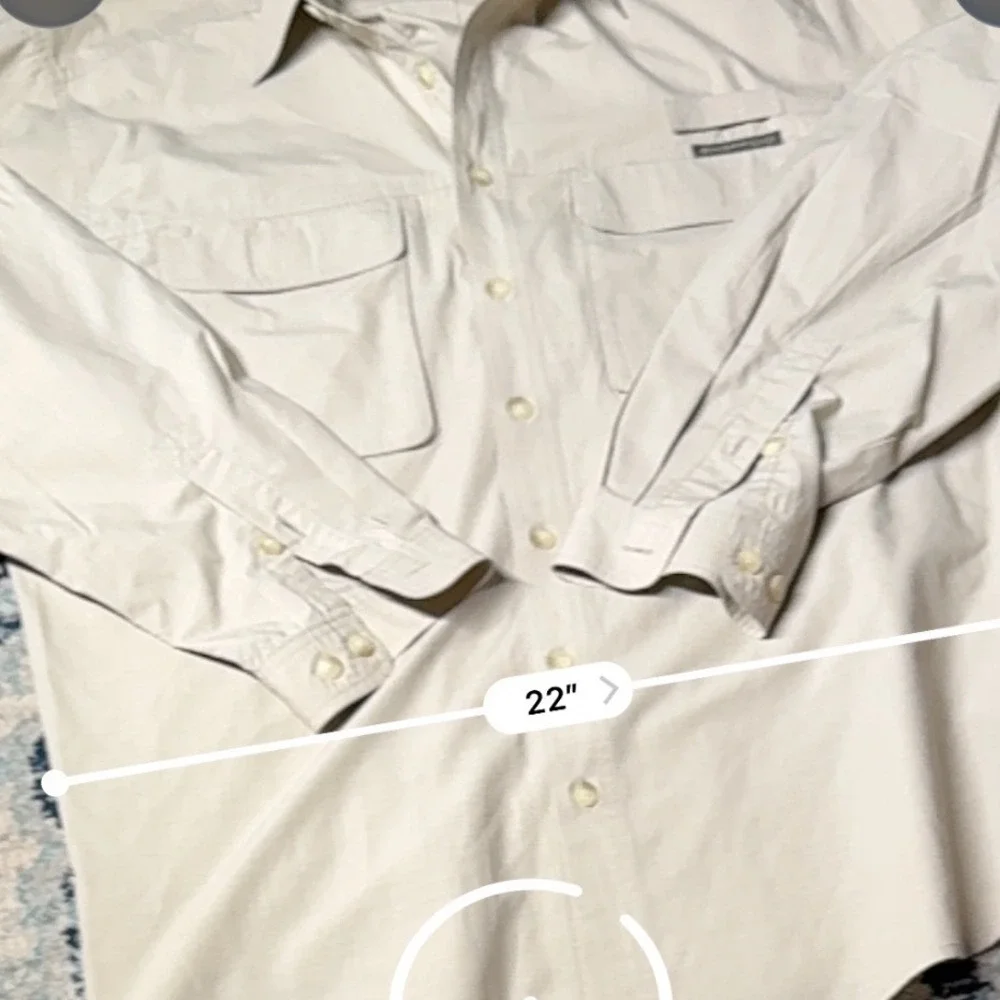 ExOfficio Buzz Off Insect Shield Fishing Safari Hiking Shirt Mens XL Beige